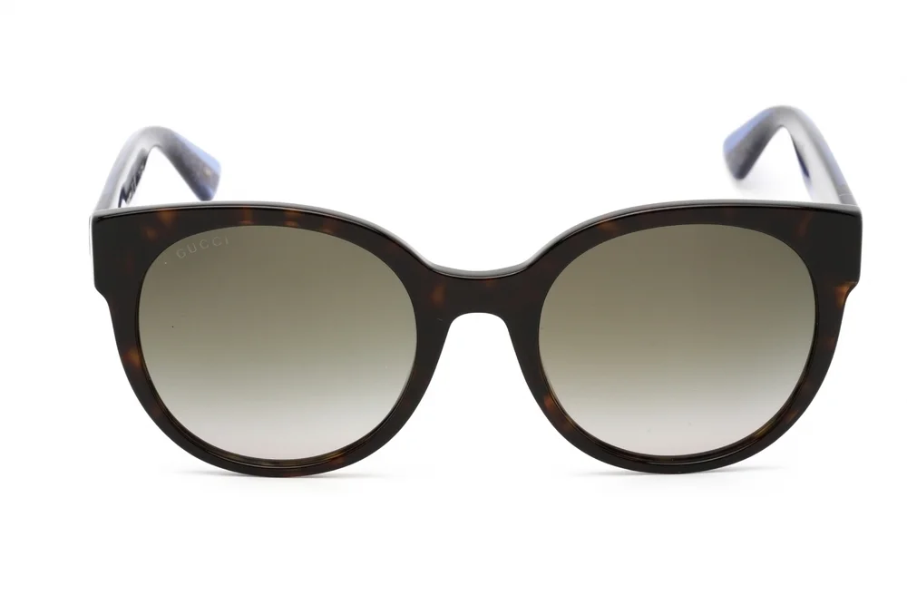 NWT Gucci GG0035SN-004 Blue Round 54mm Sunglasses